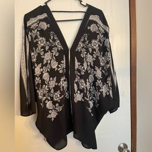 EUC Rose+Olive v neck silky blouse